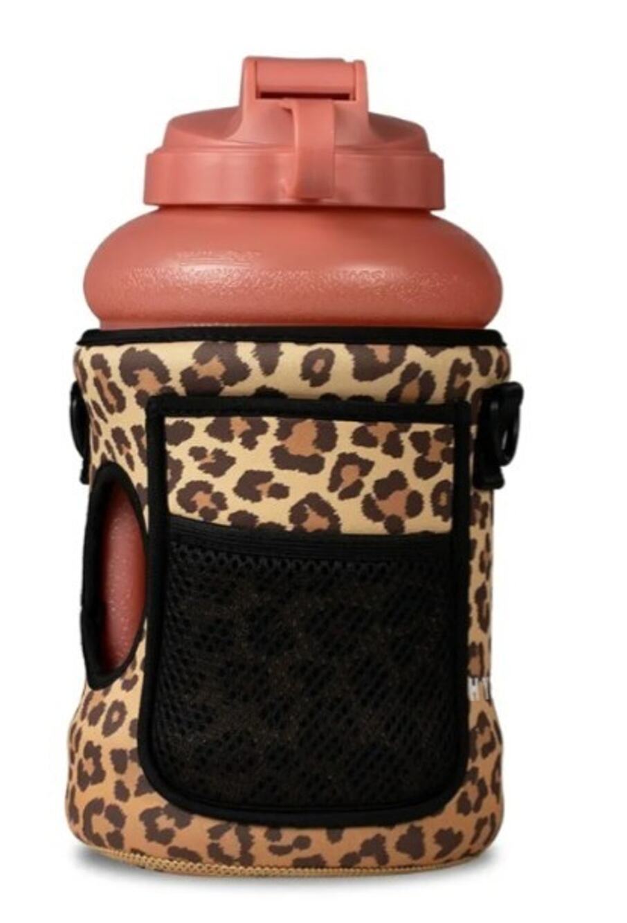 NEW BLUSH HYDRO JUG V2 WITH LEOPARD CASE ADJUSTABLE STRAP 73oz WATER BOTTLE